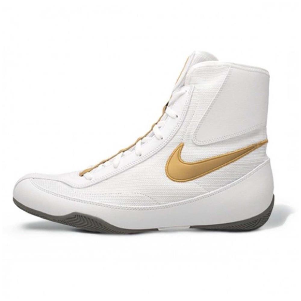 Nike Machomai 2 Boxing Boots - White/Gold 3/4