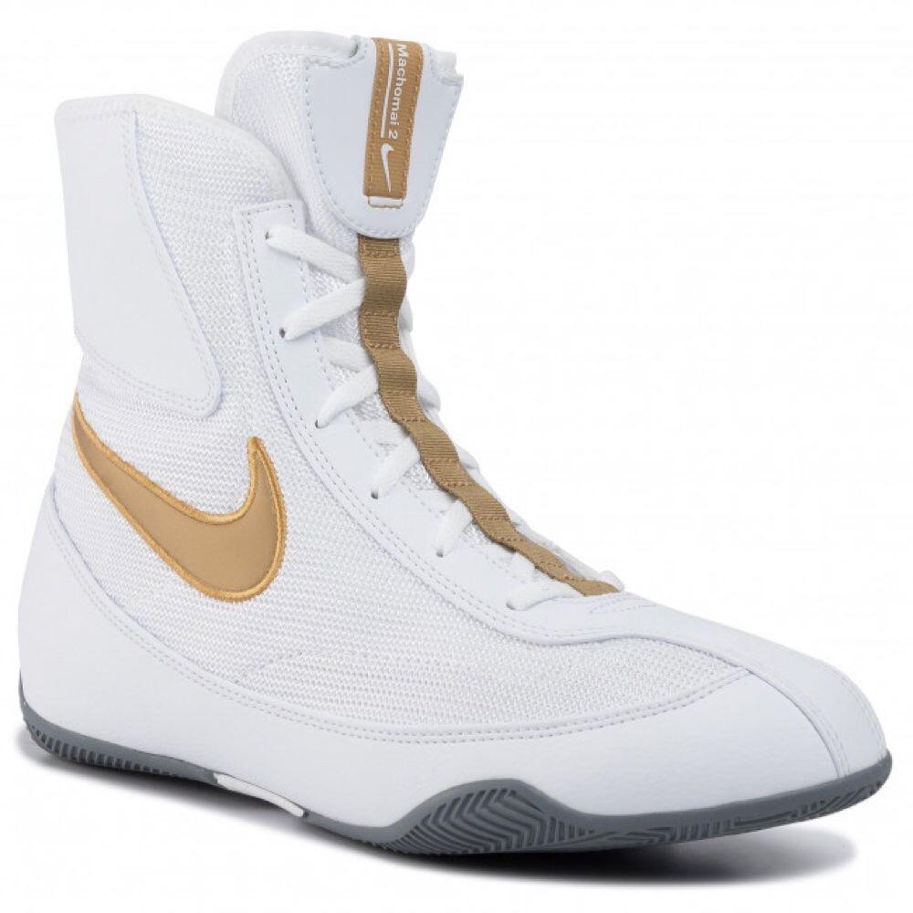 Nike Machomai 2 Boxing Boots - White/Gold 1/4