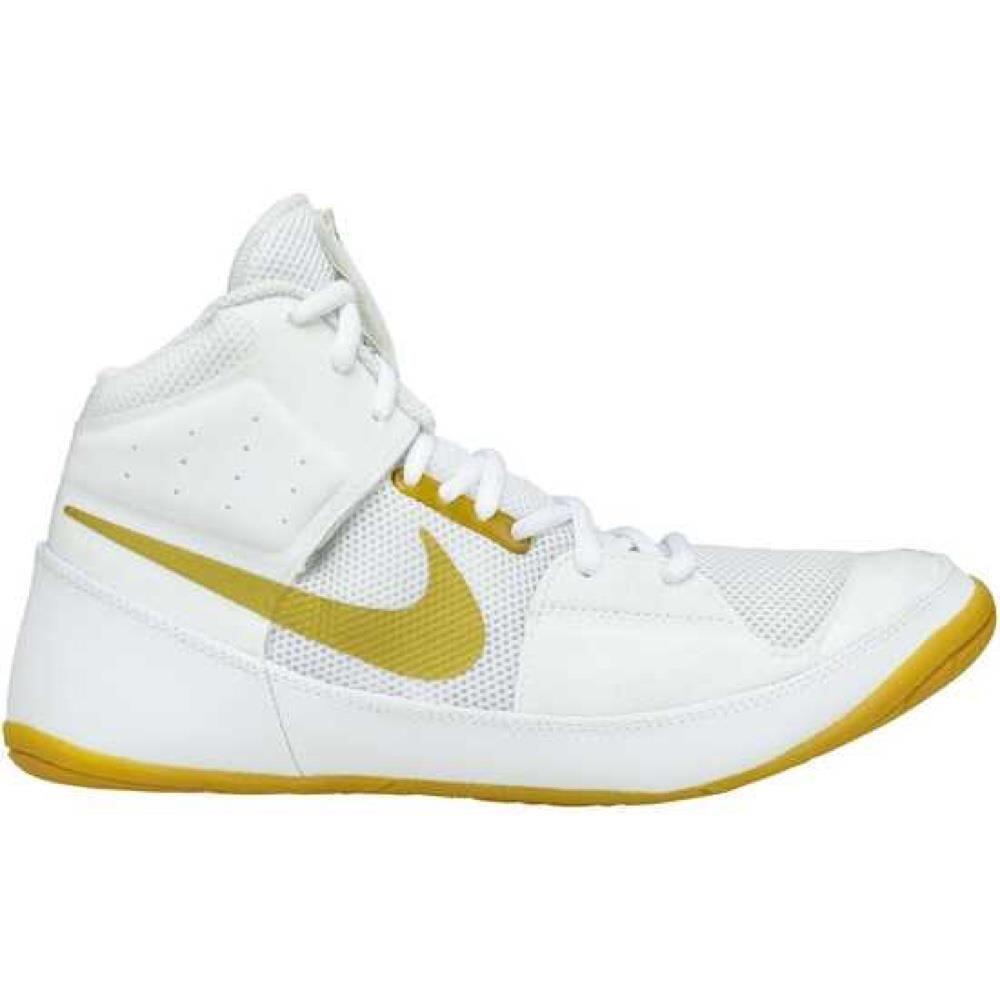 Nike Fury Wrestling Boots - White/Gold 1/4