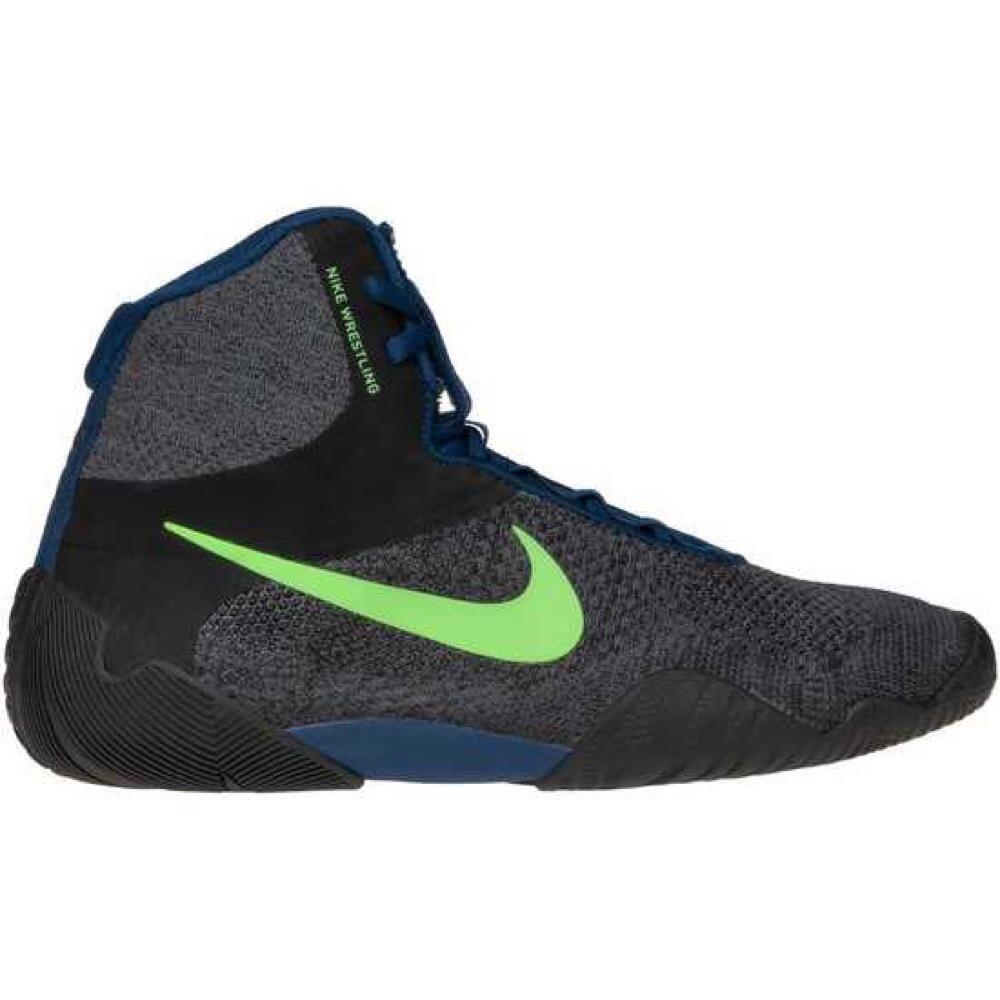 Nike Tawa Wrestling Boots - Charcoal/Green 1/4