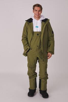Yeh Man Ski- und Snowboard-Trägerhose – Khaki