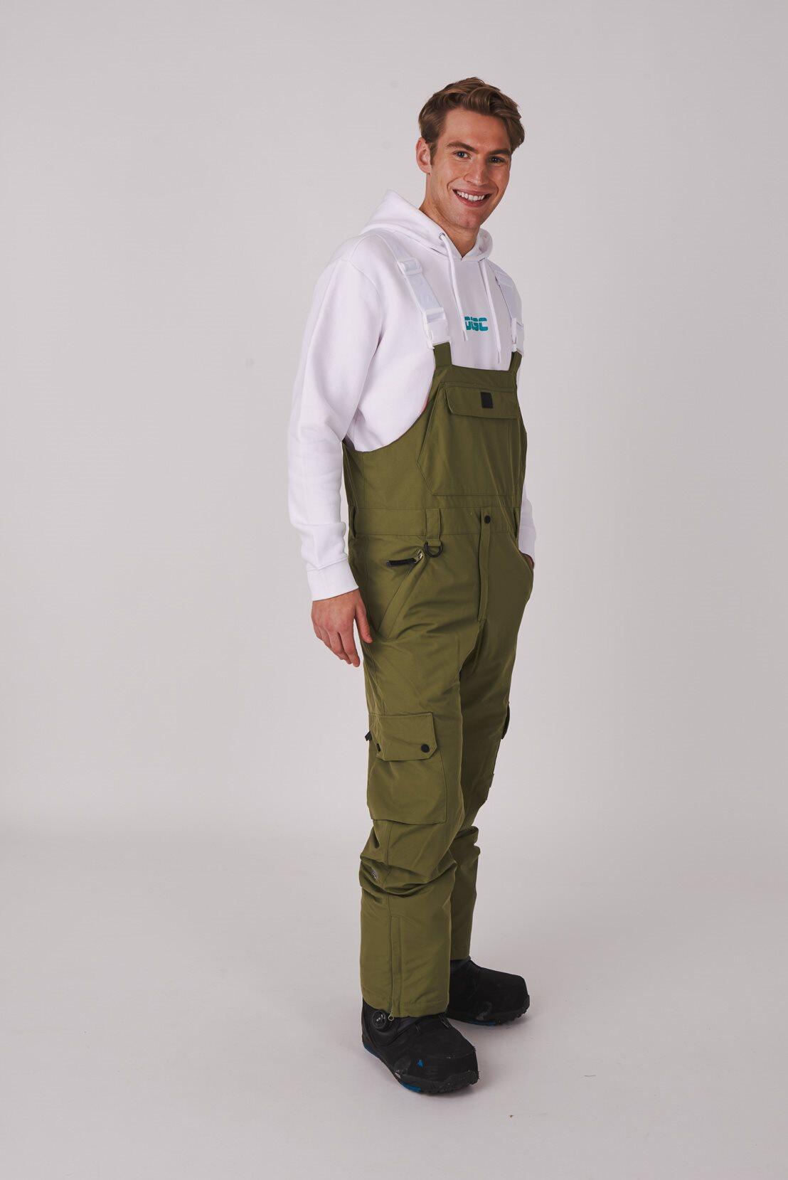 Pantalon à bretelles de ski et de snowboard Yeh Man - Kaki 2/5