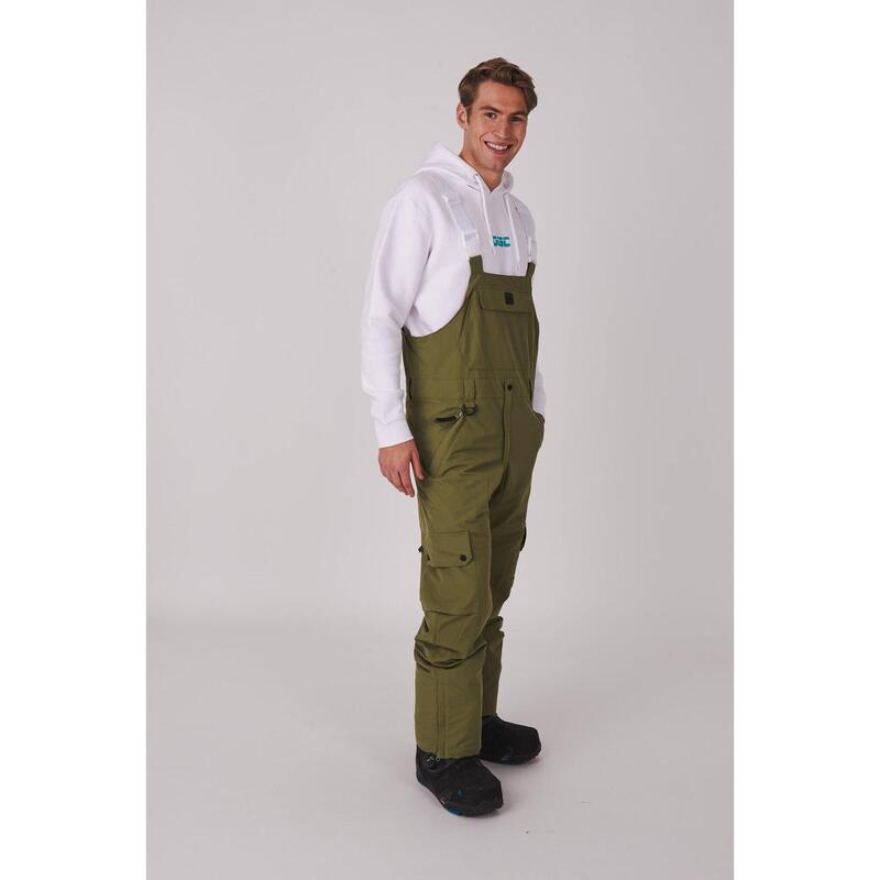 Yeh Man Ski- und Snowboard-Trägerhose – Khaki