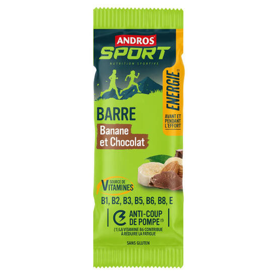 BARRE MOELLEUSE ANDROS BANANE ET CHOCOLAT - UNITÉ