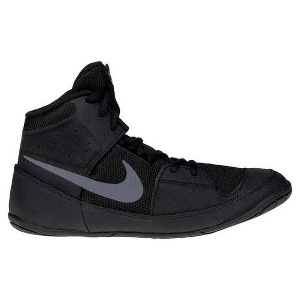 Nike Fury Wrestling Boots - Black/Silver 3/4