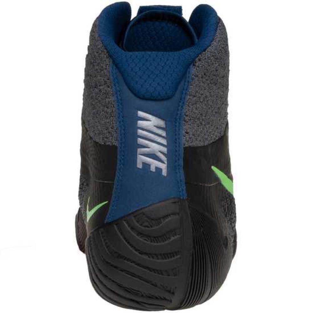 Nike Tawa Wrestling Boots - Charcoal/Green 3/4