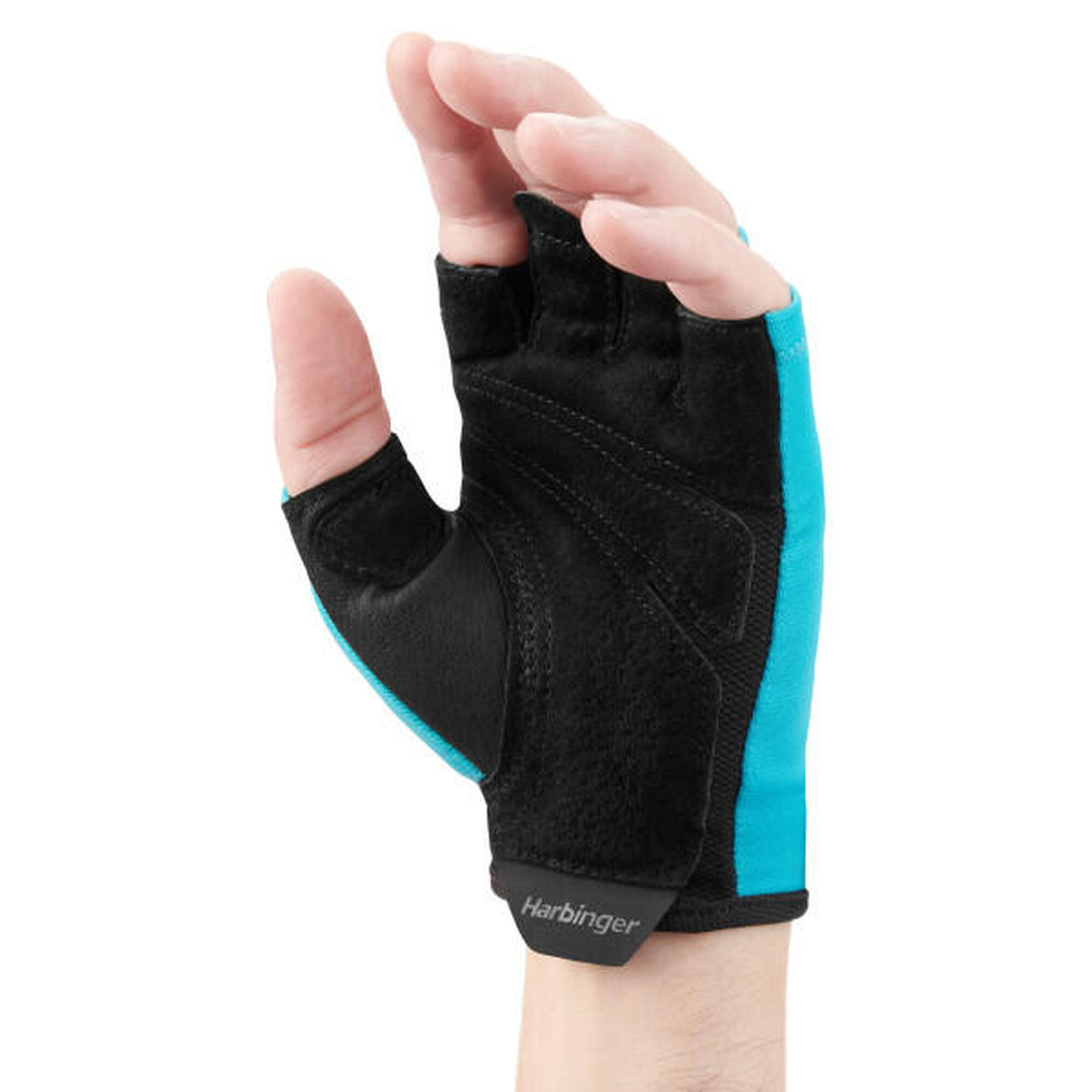 Unisex blauwe gewichthefhandschoen voor trainingscomfort maat XS