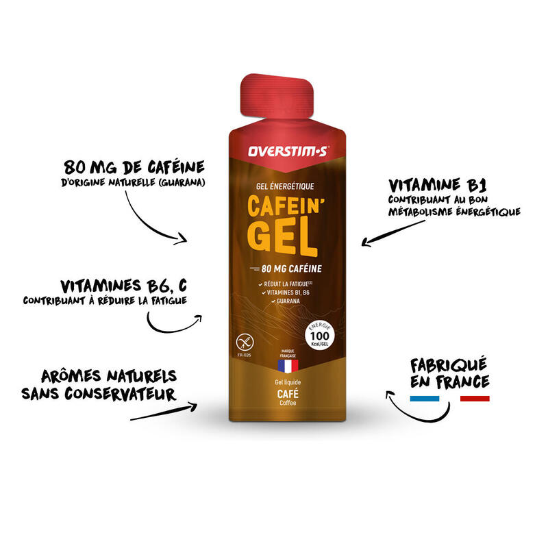 Gel énergétique stimulant Caféin Gel - 10x32g