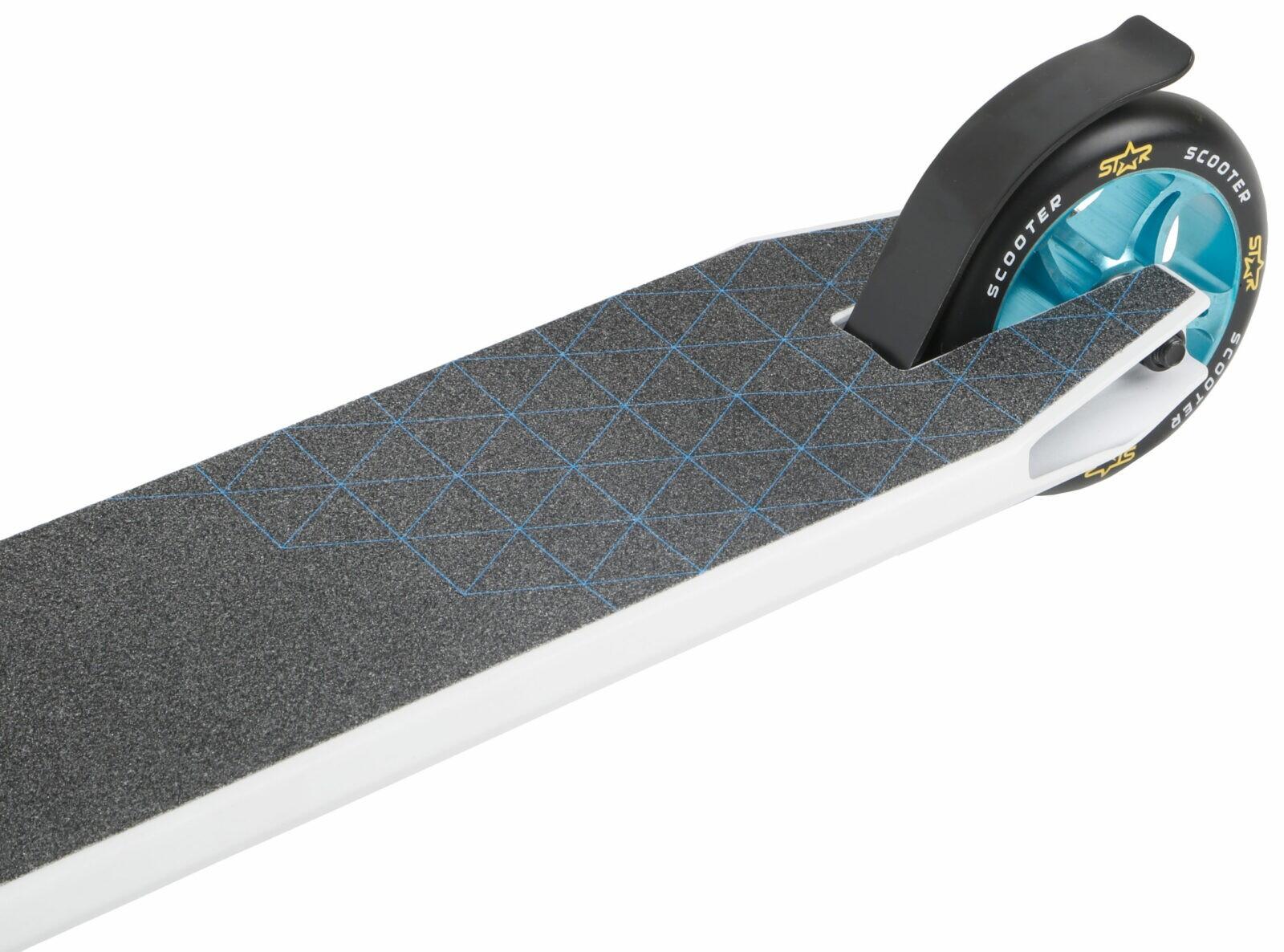 STAR SCOOTER Freestyle Jump alu stuntstep, 110mm Semi Pro, wit / blauw 4/5