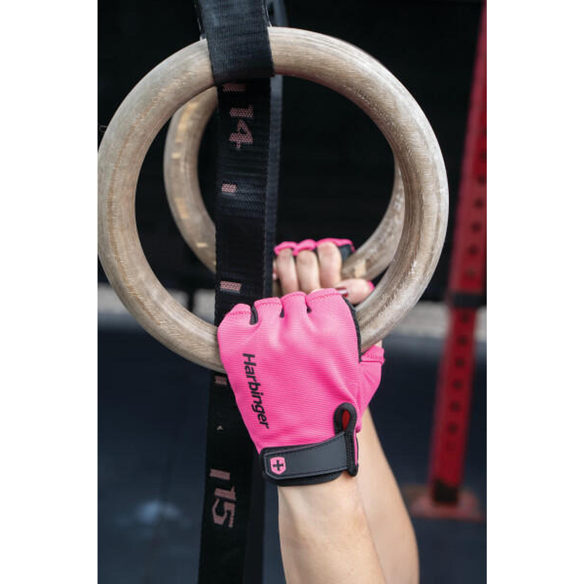 Guanto Harbinger rosa da donna per un comfort ideale in allenamento Taglia XS