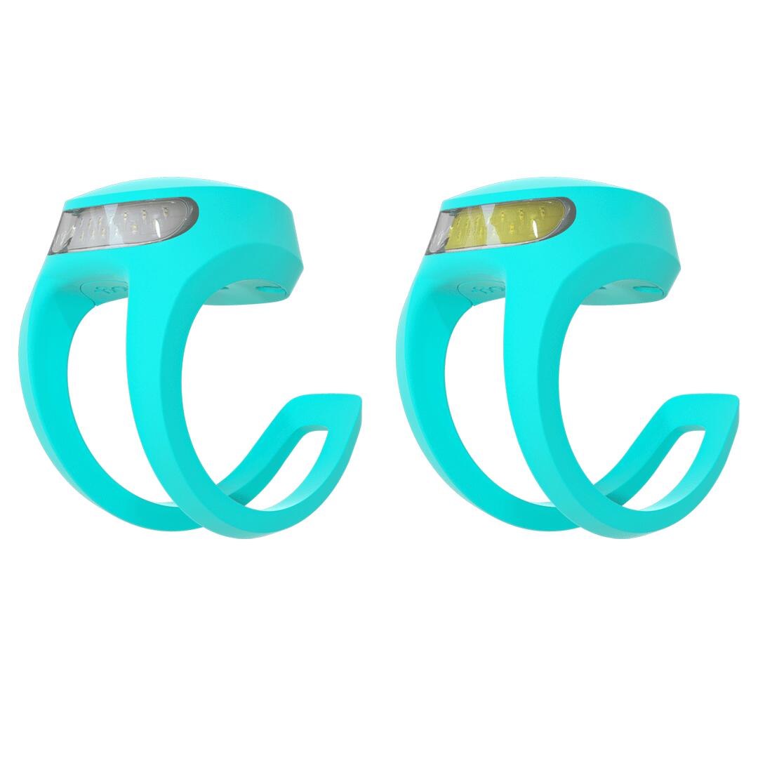 Knog Frog V3 Twinpack Bike light set  - Awesome Aquamarine 3/7