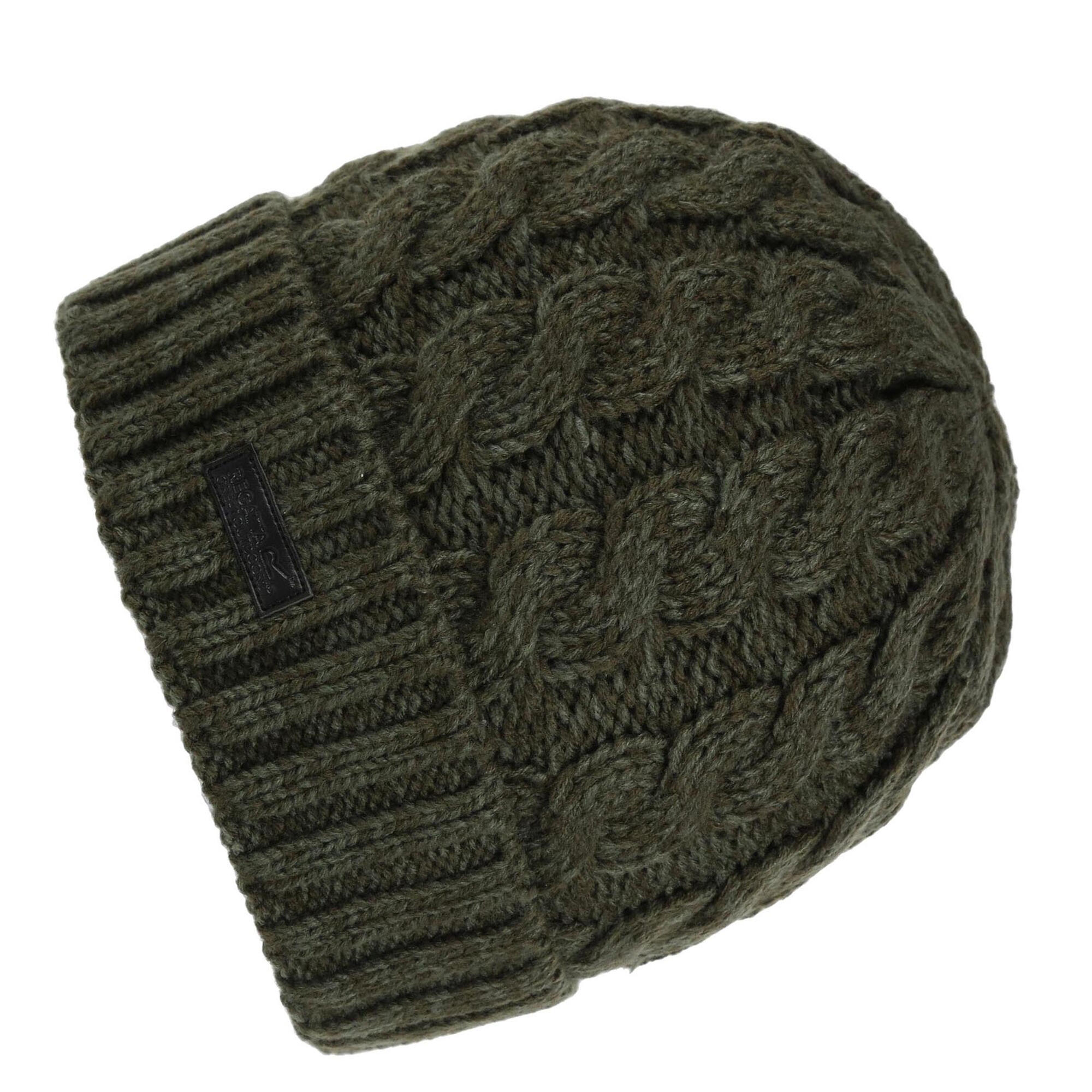 Mens Harrell III Winter Hat (Dark Khaki) 3/4