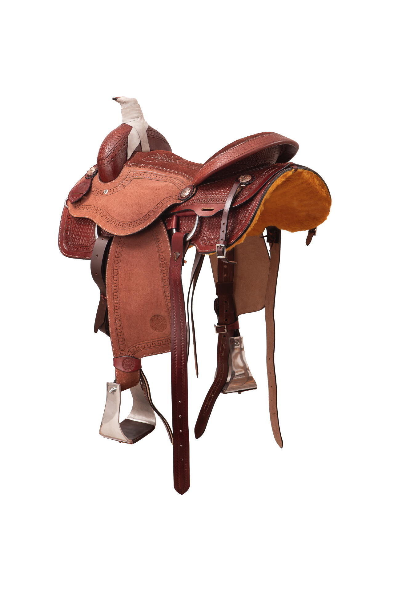Sella Western professionale modello da Roping Fender Saddle USA 6743 2/7