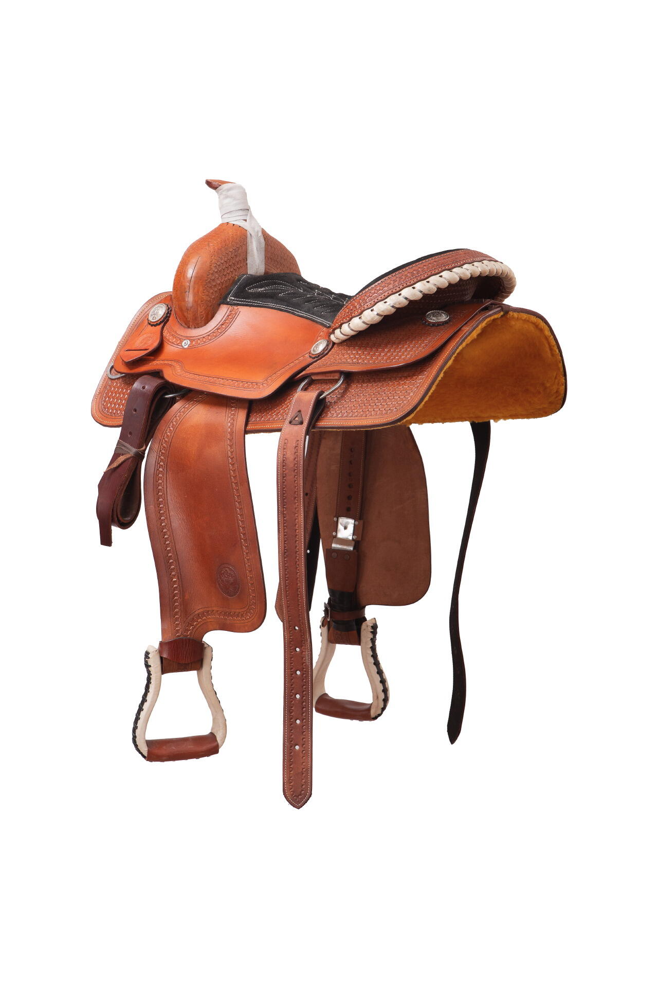 Sella Western professionale modello da Roping Fender Saddle Usa 7412 2/7