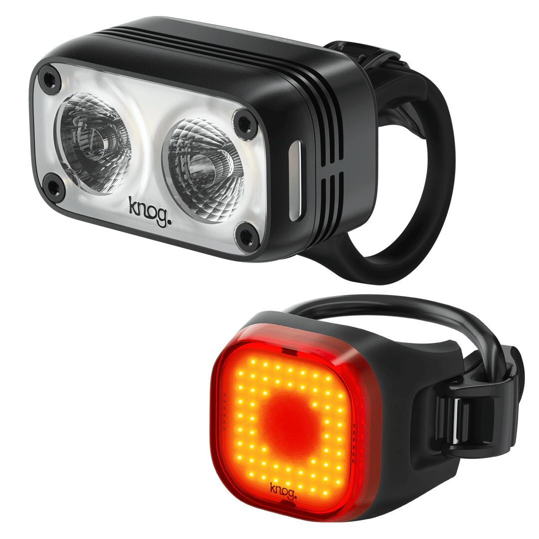 Knog Blinder Road 400 & Mini Square Rear Bike Light Set 2/5