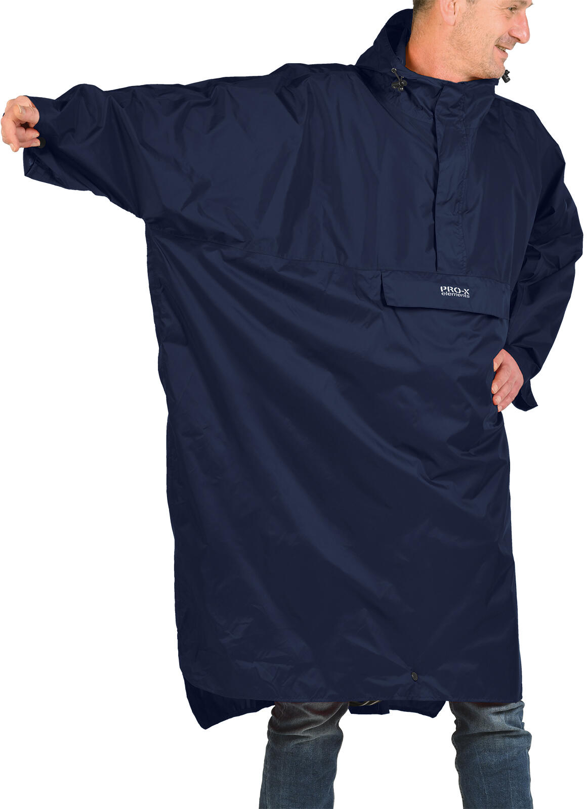 Herren Regenponcho AROSA Marineblau 4/5