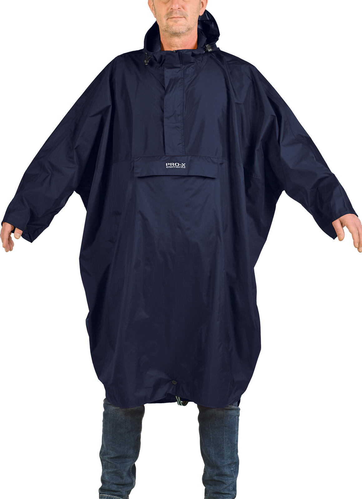 Herren Regenponcho AROSA Marineblau 3/5