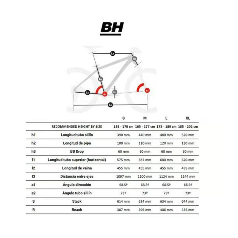 Bicicleta de Montaña 29" Aluminio Bh Spike 2.0 Rojo-Blanco