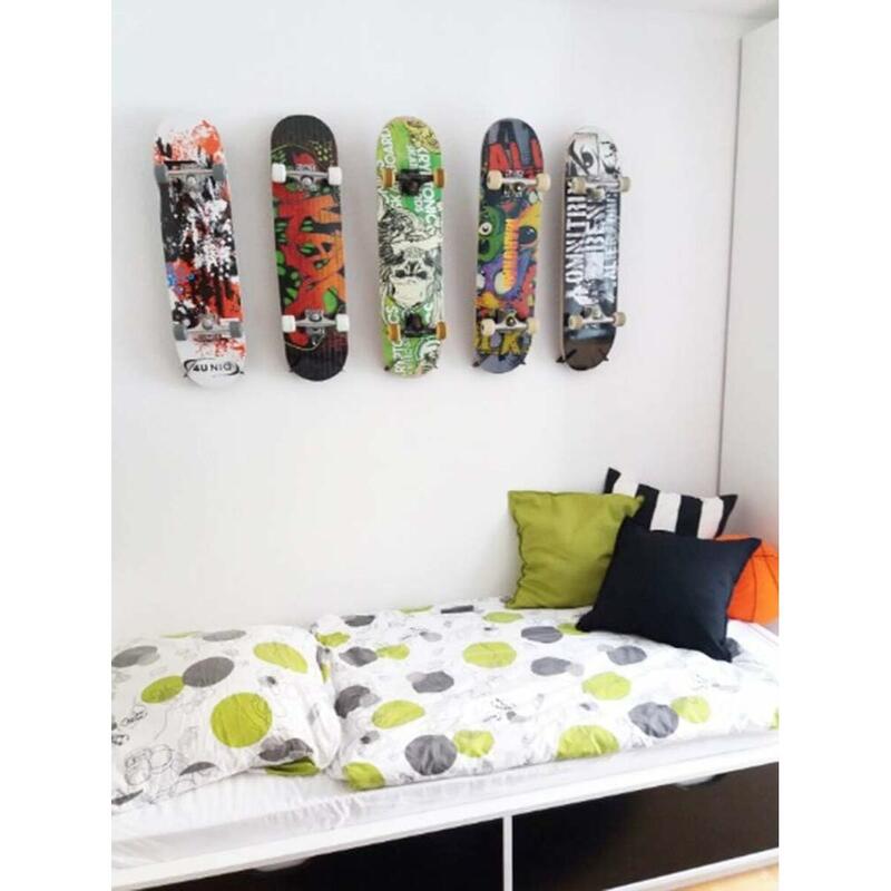 Soporte de pared para Skateboard Negro