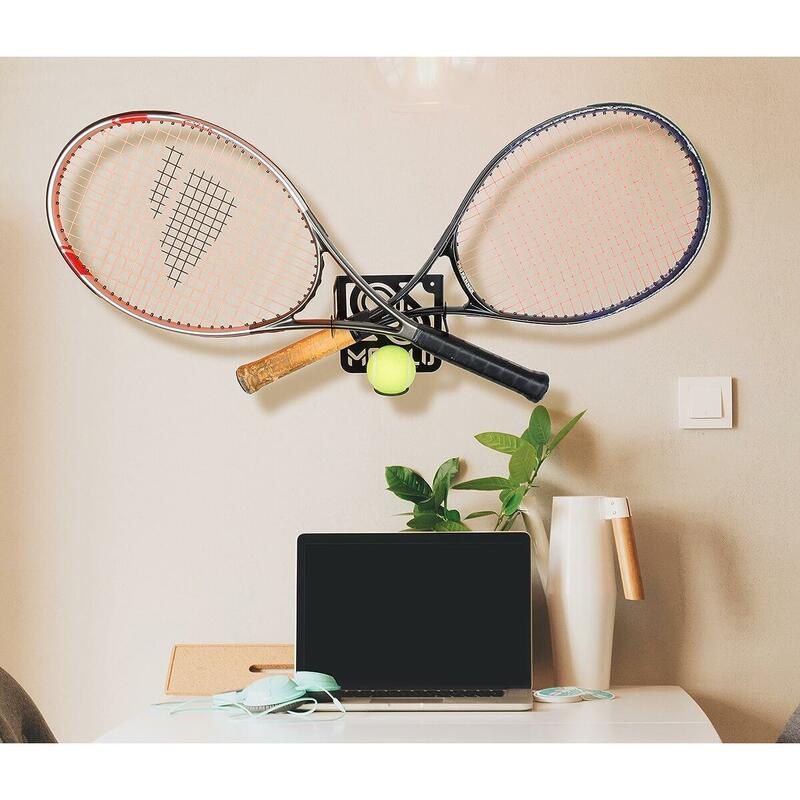 Soporte de pared para raquetas de tenis