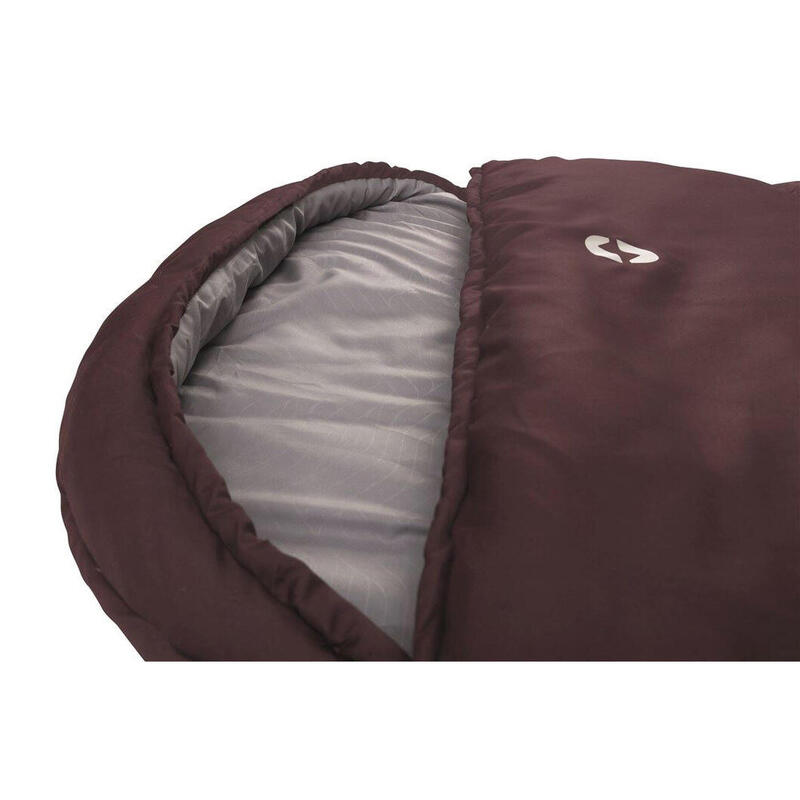 Outwell Saco-cama Campion Lux com fecho de correr esquerdo roxo