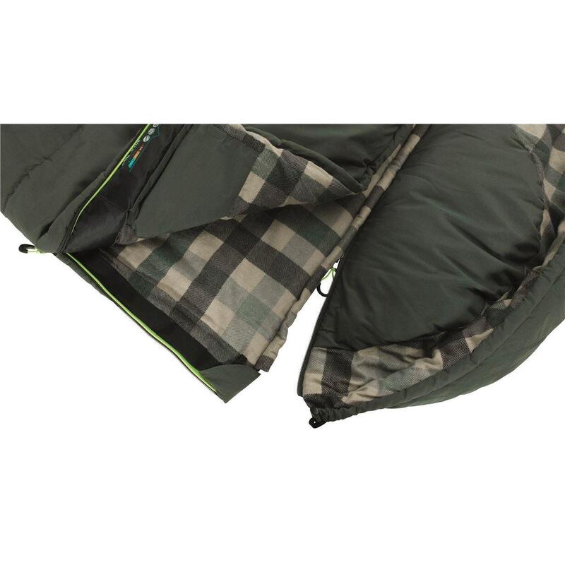 Śpiwór 2 osobowy Outwell Camper Lux Double z poduszkami Forrest Green