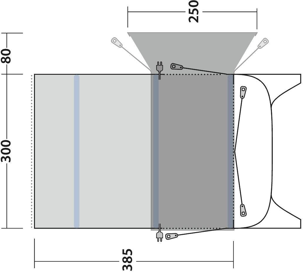 Outwell 111242 Vehicle Awning Blossburg 380 Air 5/7