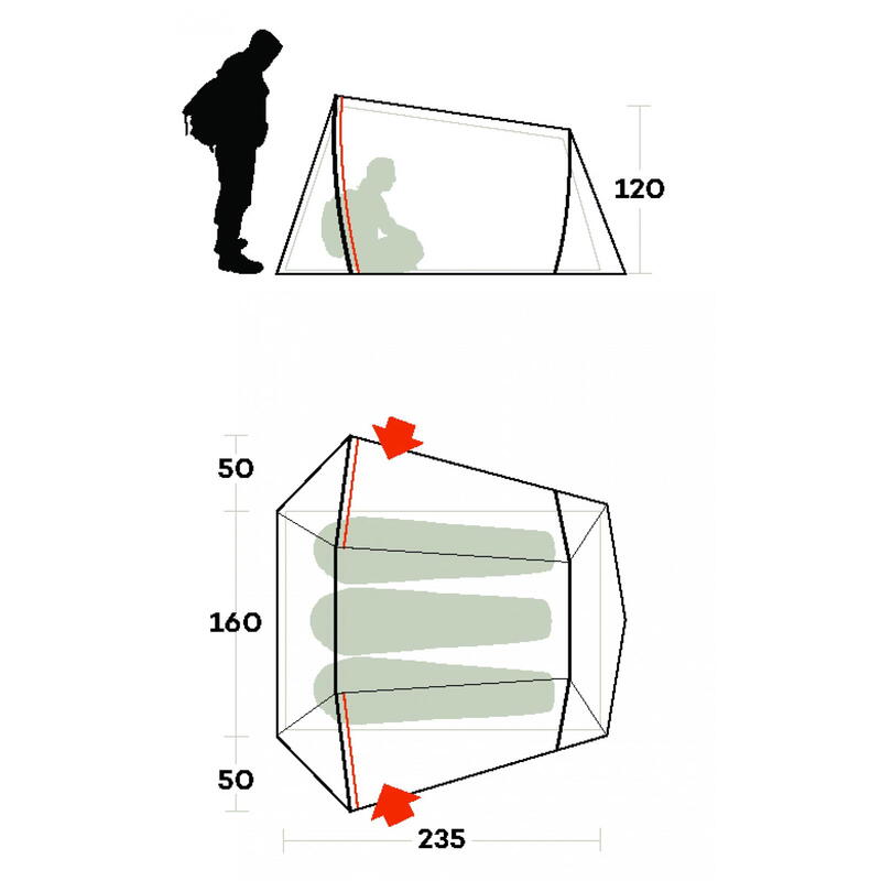 Tenda da trekking Ferrino Lightent 3 Pro Grigio