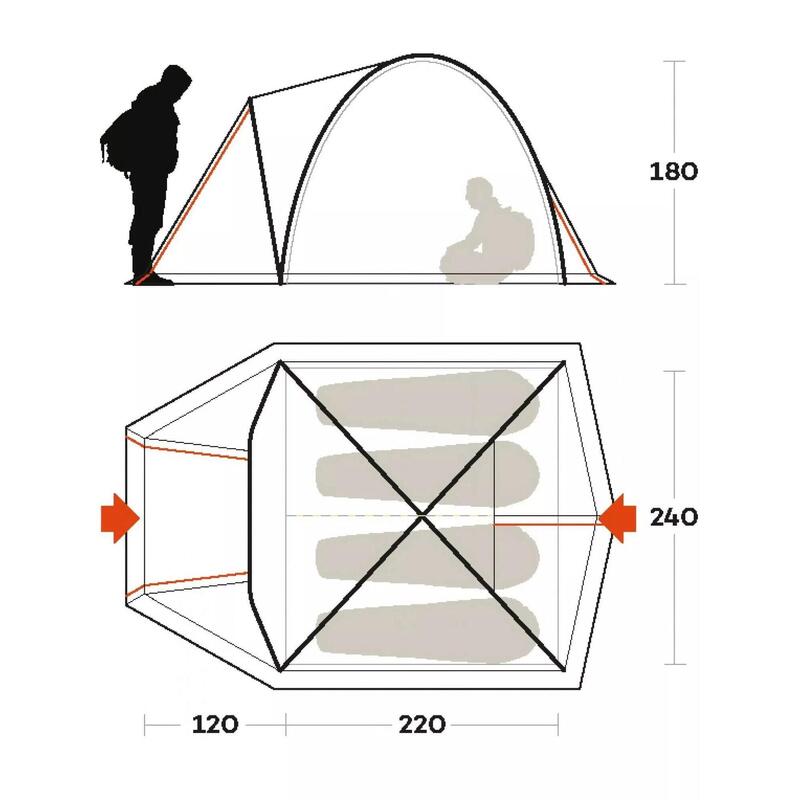 Tent Tenere 4 férfi sátor - zöld