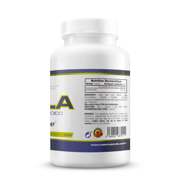 R-ALA  Alipure® - 60 Cápsulas Vegetales de MM Supplements