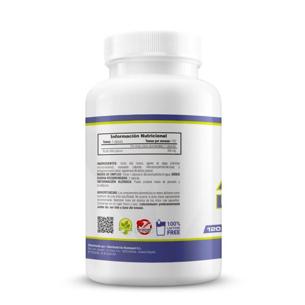 Ácido Alfa Lipoíco - 120 Cápsulas Vegetales de MM Supplements