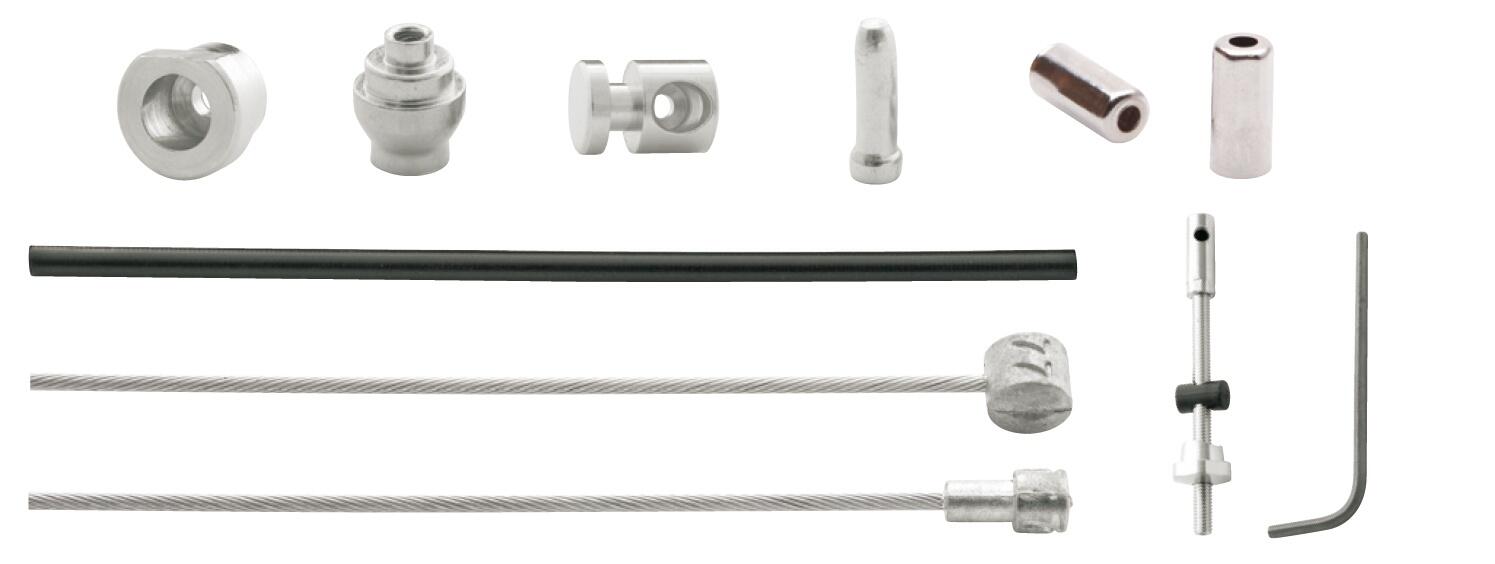 Ensemble de câbles de frein pour le frein à tambour 1350 1000 mm argent noir 2/4