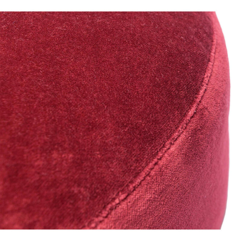 Lotus Meditatiekussen velvet eco burgundy rond