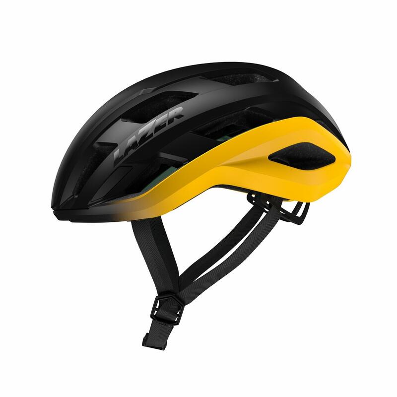 LAZER Rennrad/Gravel-Helm Strada KinetiCore,  Black Maple Yellow