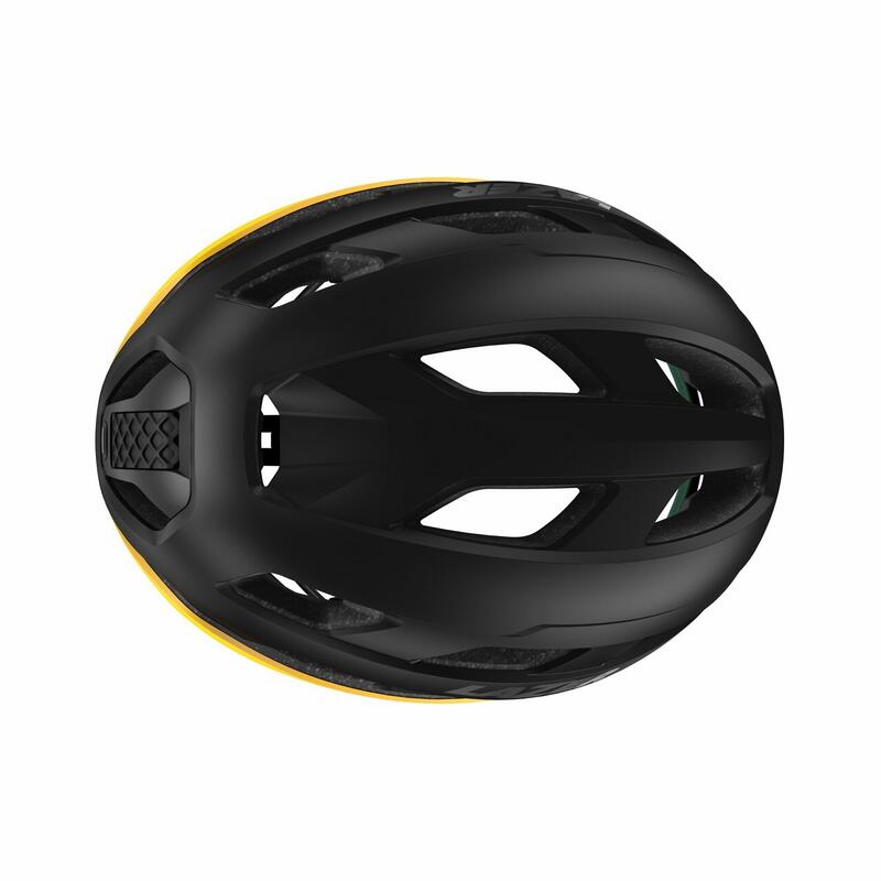 LAZER Rennrad/Gravel-Helm Strada KinetiCore,  Black Maple Yellow