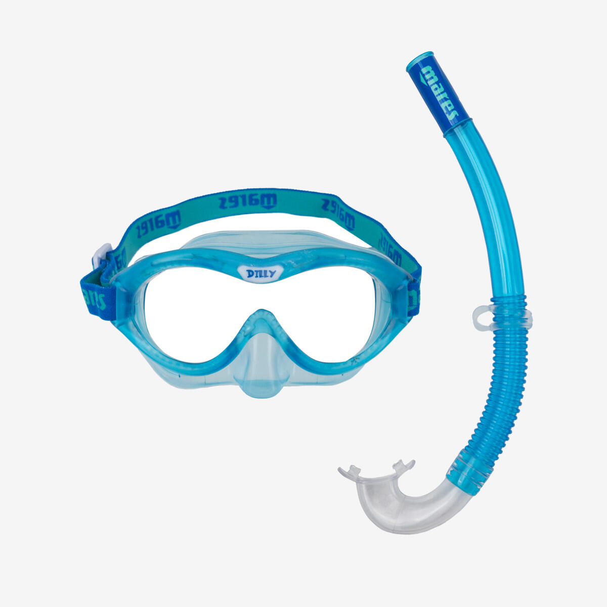 Mares - Masque Et Tuba De Snorkeling Combo Dilly Enfant Bleu Aqua - Kit De Snorkeling - Bleu - Taille Unique - Decathlon