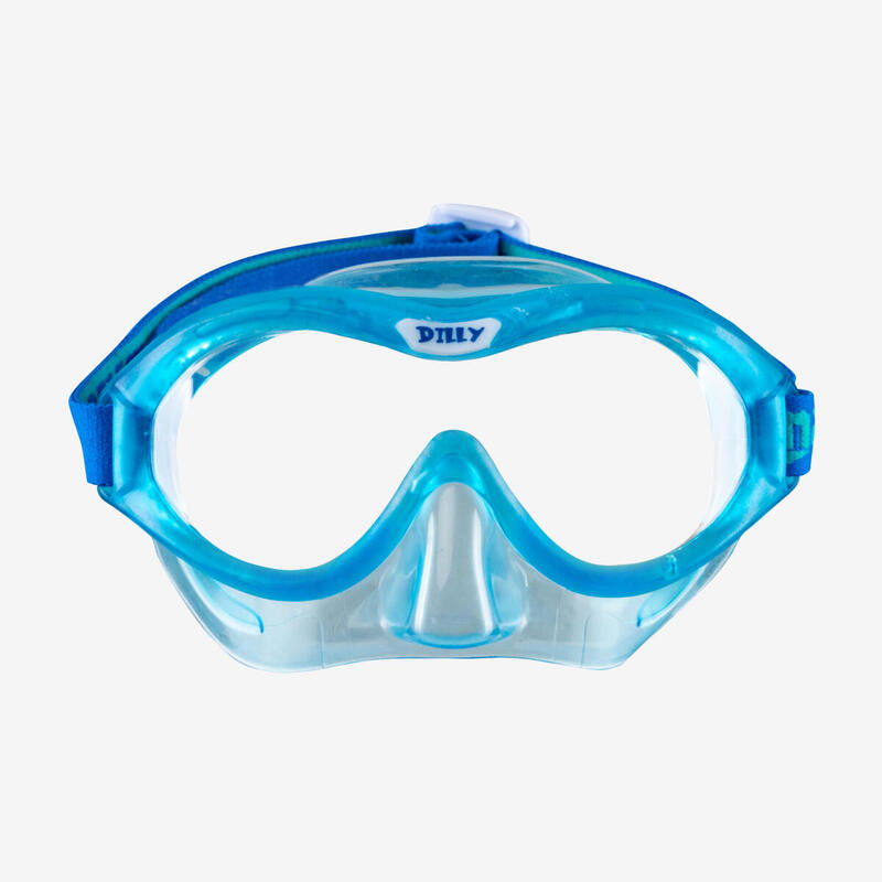 Masque et Tuba de Snorkeling Combo Dilly Enfant Bleu Aqua