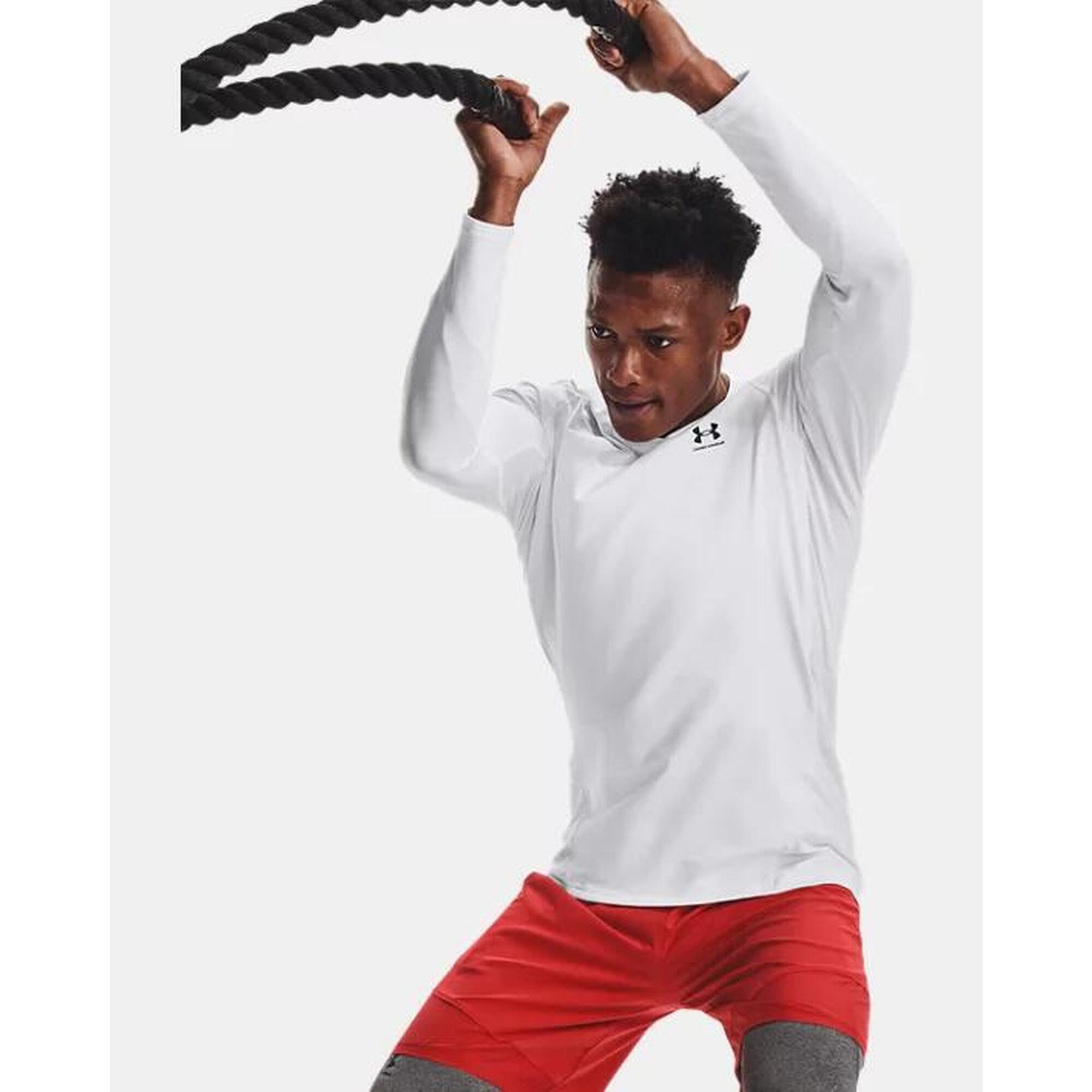 Tricou cu mâneci lungi Lycra ColdGear® Under Armour Alb