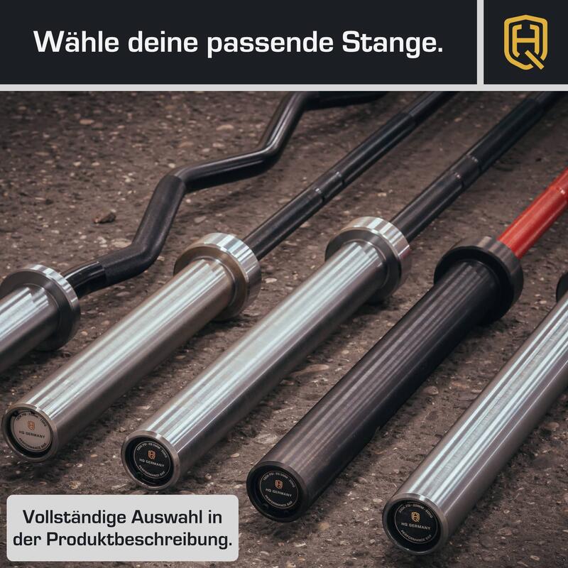HQ Germany® Olympia Langhantelstange 50mm | Profi Powerlifting Langhantel