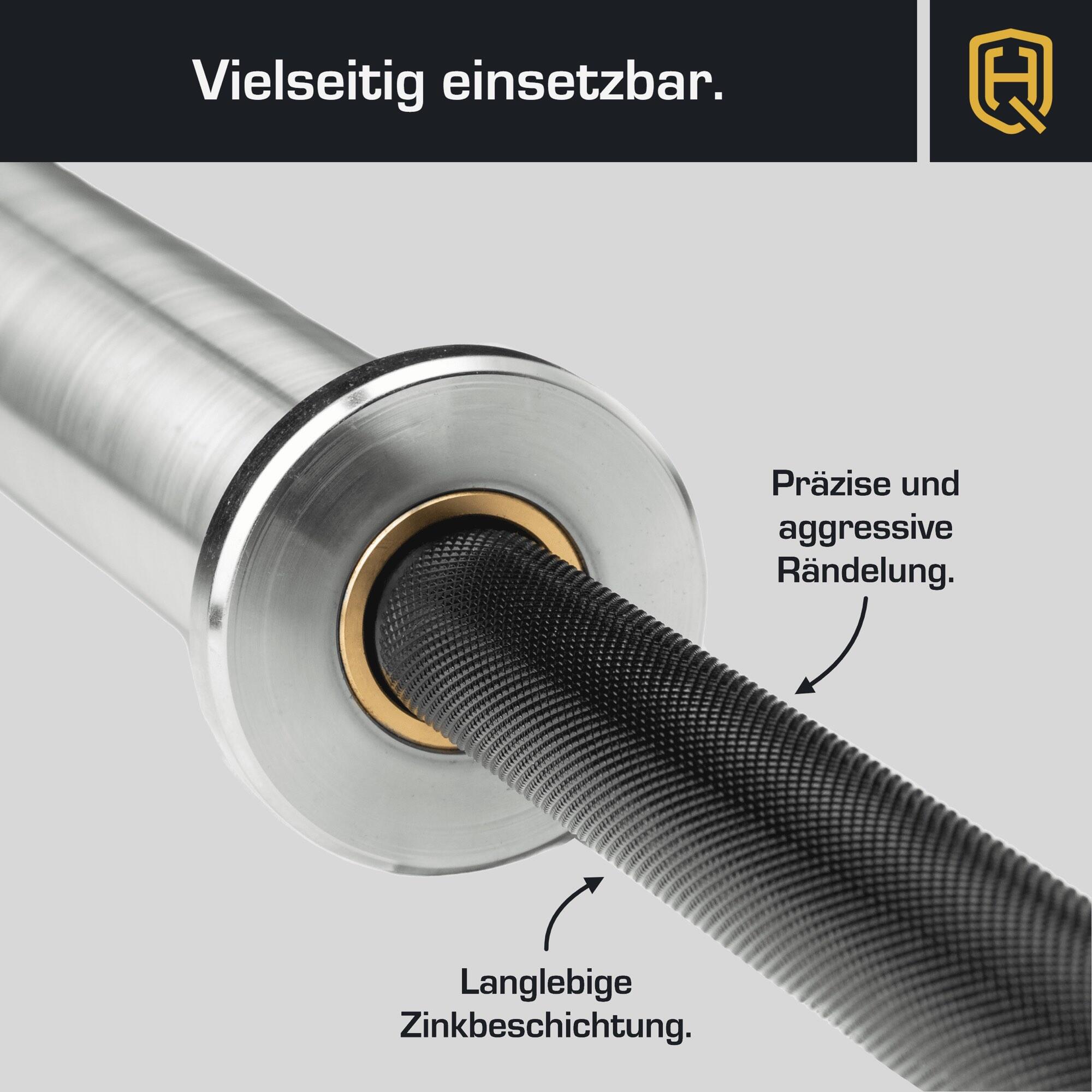 HQ Germany® Olympia Langhantelstange 50mm | Profi Powerlifting Langhantel 4/7