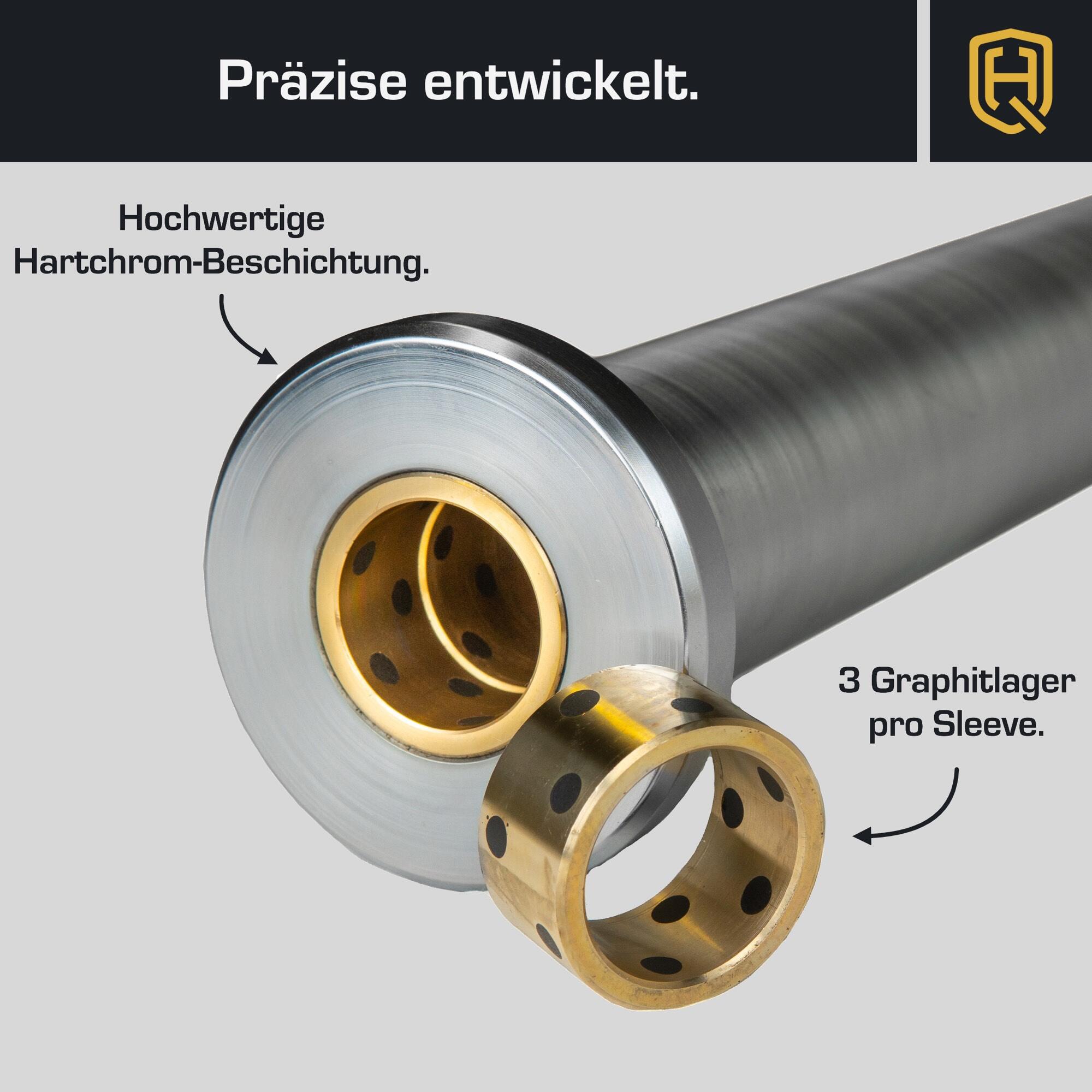 HQ Germany® Olympia Langhantelstange 50mm | Profi Powerlifting Langhantel 3/7