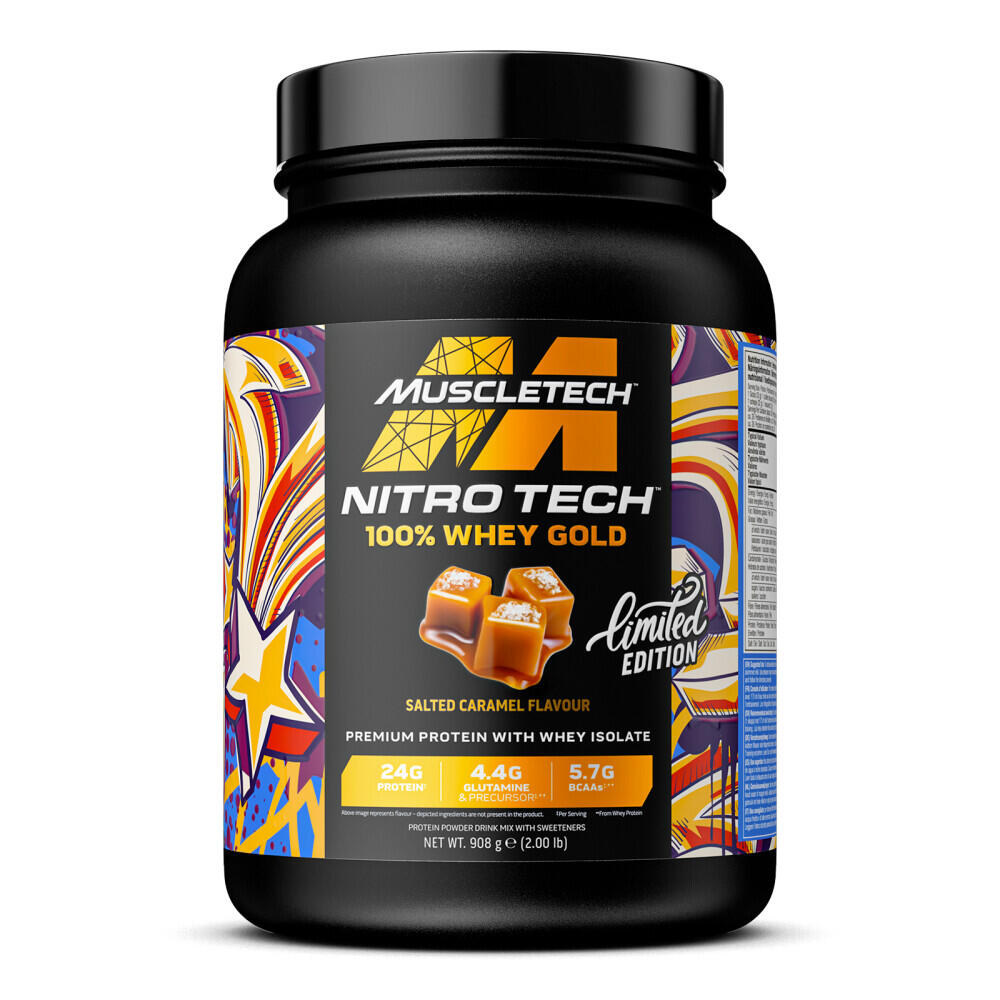 MUSCLETECH Muscletech Nitro Tech 100% Whey Gold (2lbs) Salted Caramel - Eiwitten