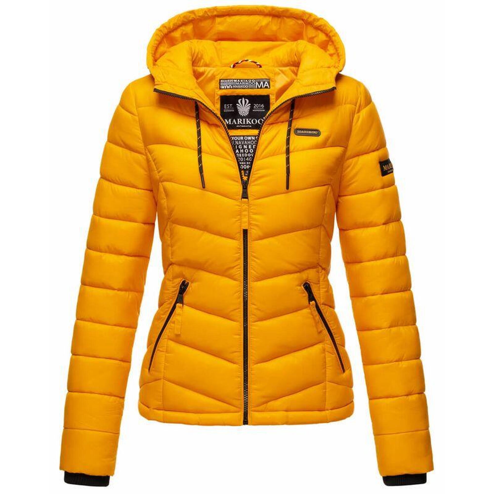 MARIKOO Dames warme winterjas met behaaglijke verstelbare capuchon Manolya Grey Gr. M