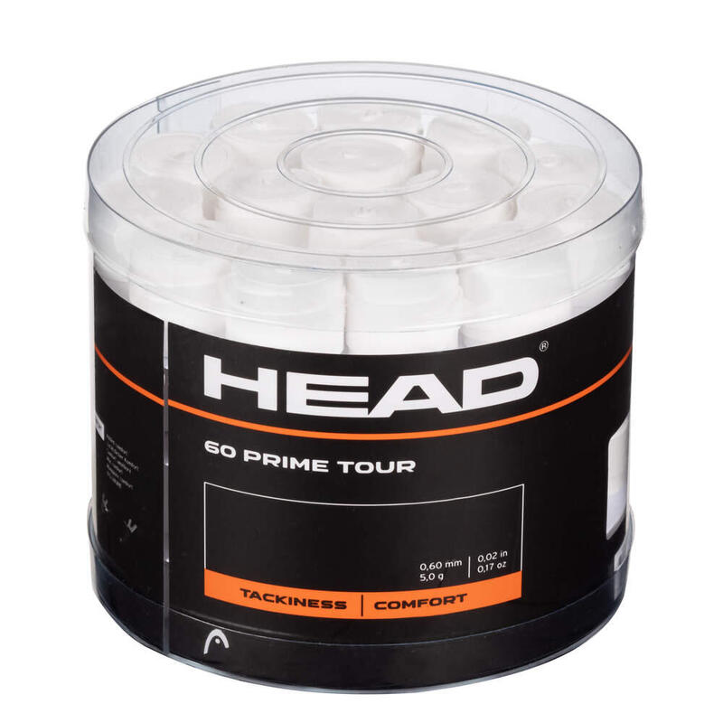 Griffband Tennisschläger HEAD Prime Tour 60 pcs Pack White Overgrip