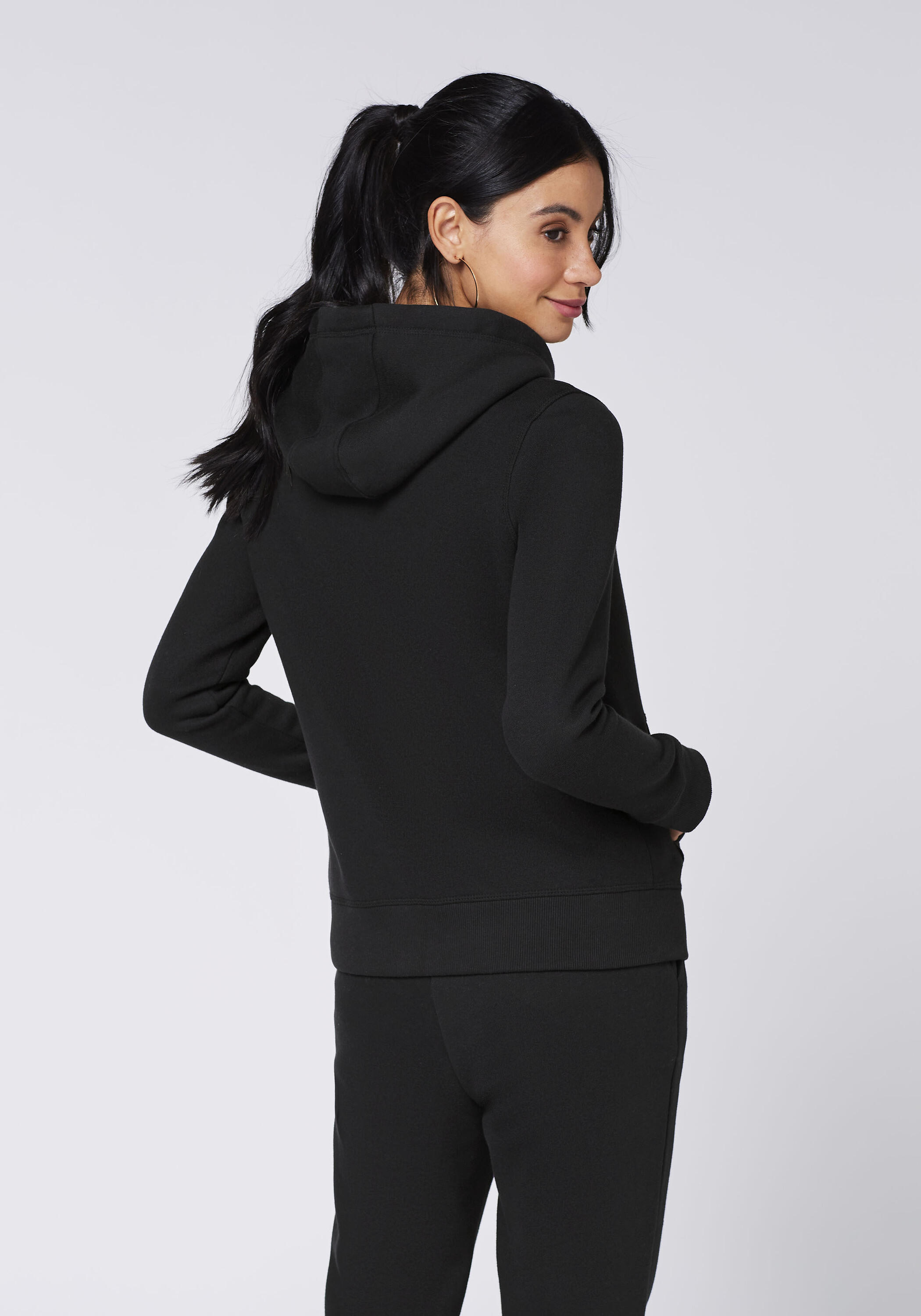 Sweatjacke mit Kapuze und Logo-Band 4/7