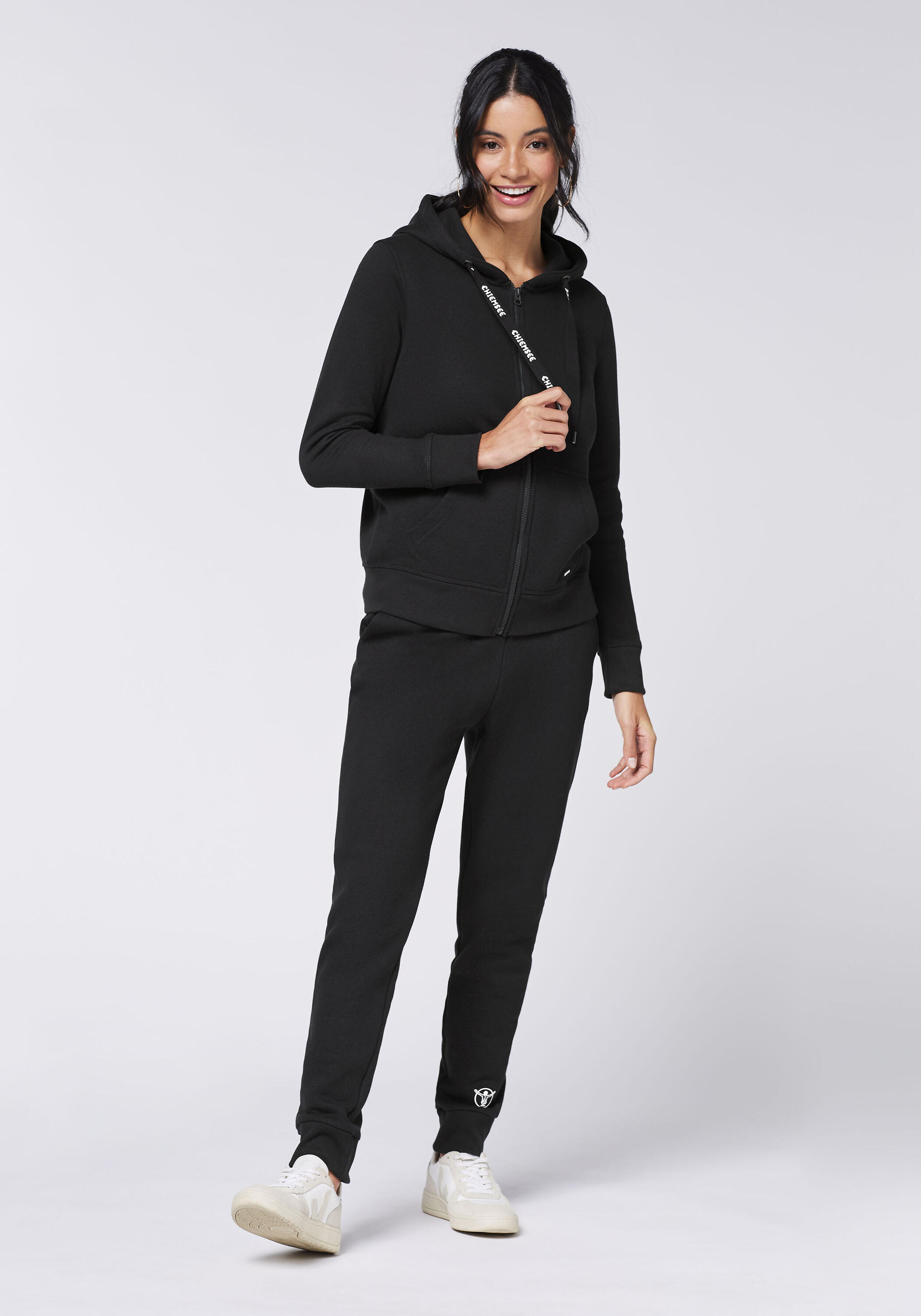 Sweatjacke mit Kapuze und Logo-Band 5/7