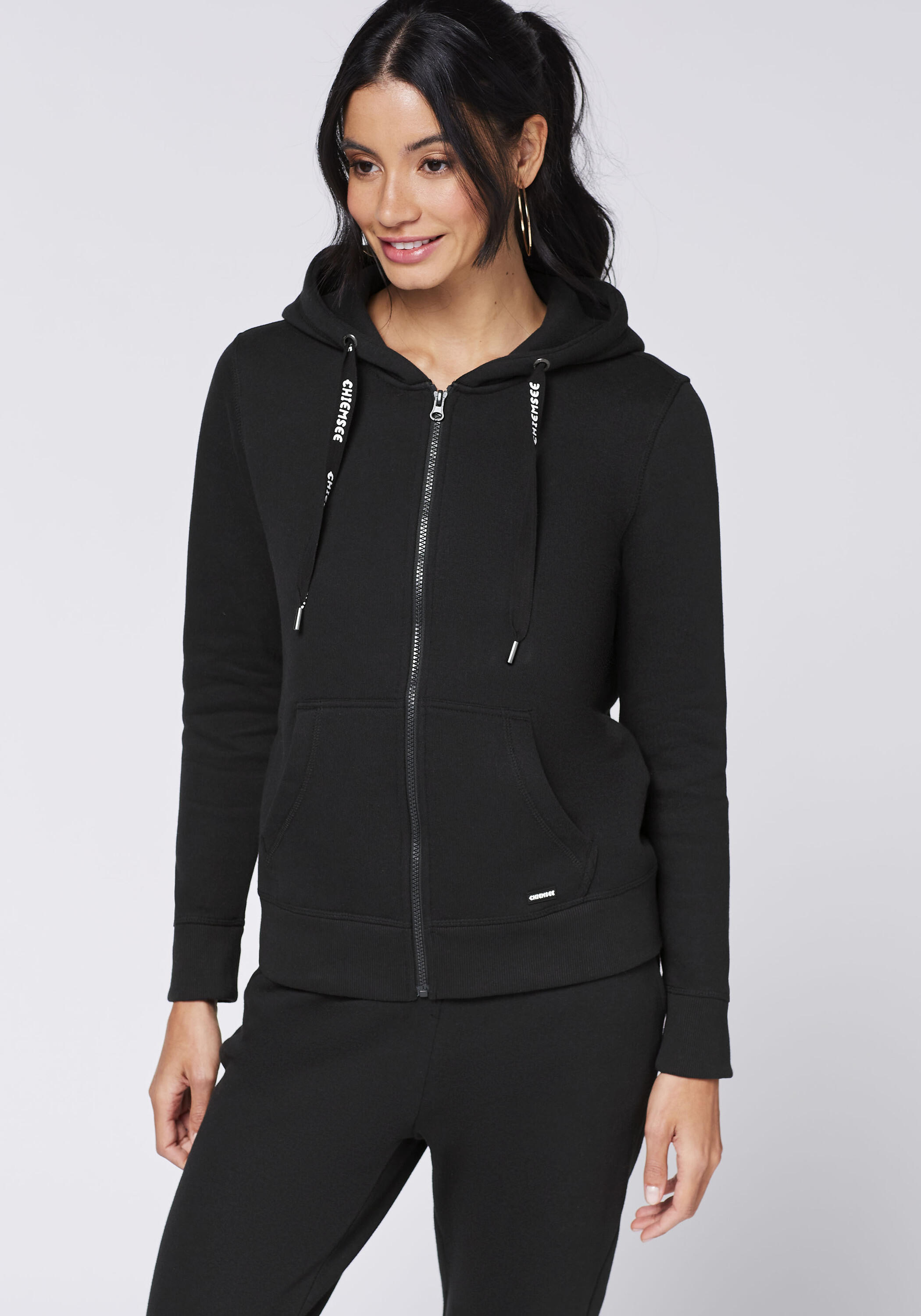 Sweatjacke mit Kapuze und Logo-Band 6/7