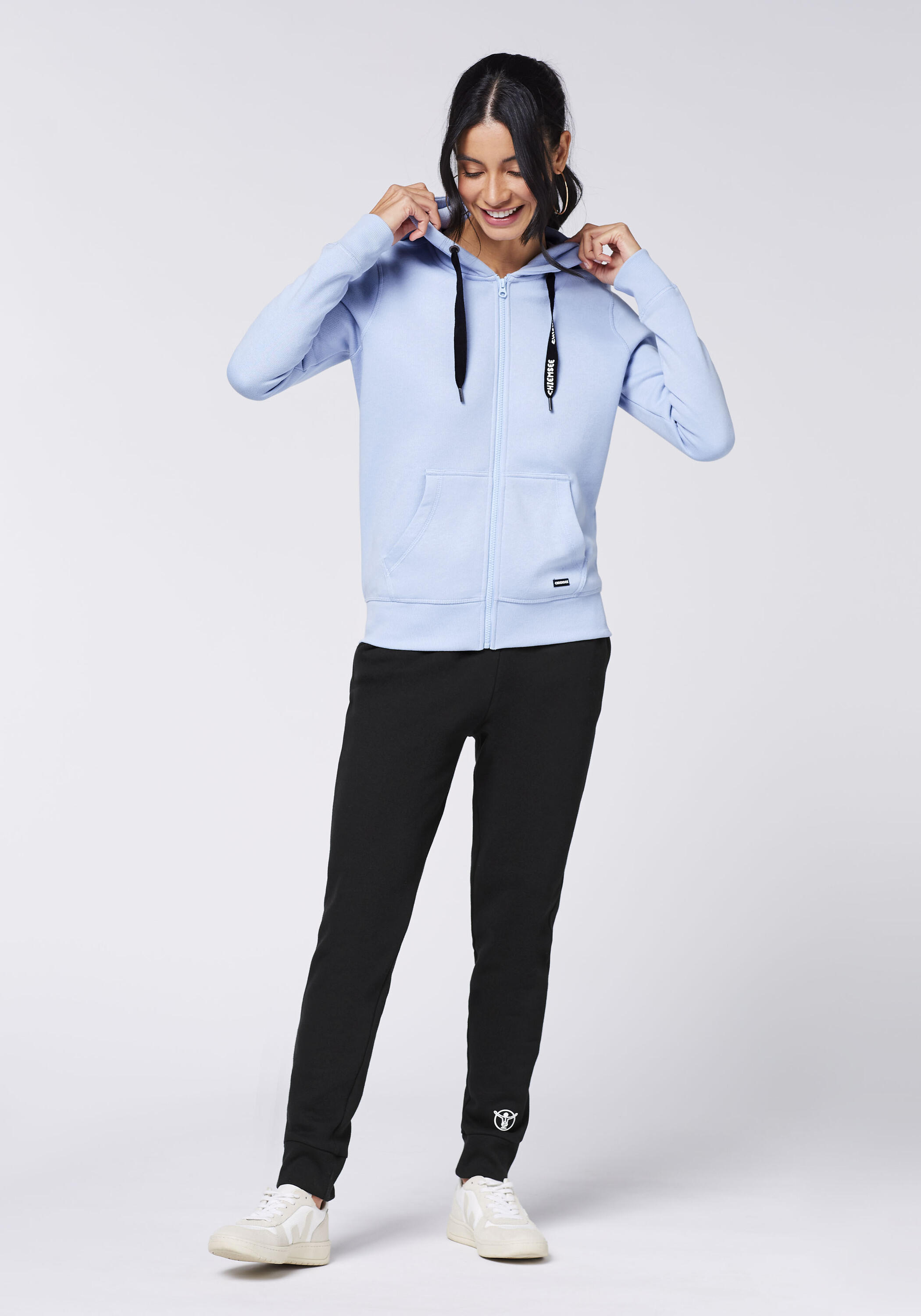 Sweatjacke mit Kapuze und Logo-Band 5/7