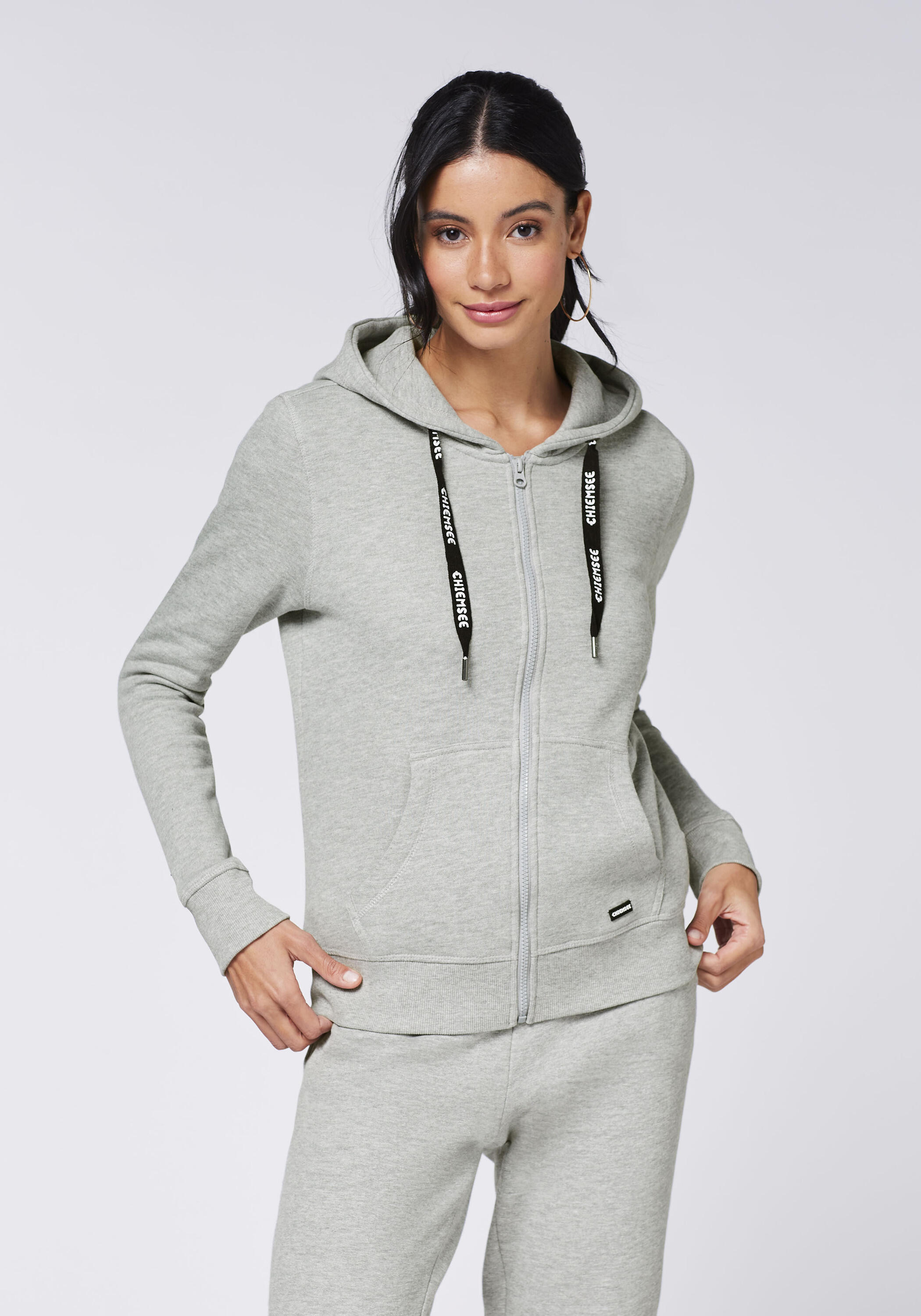 Sweatjacke mit Kapuze und Logo-Band 3/7
