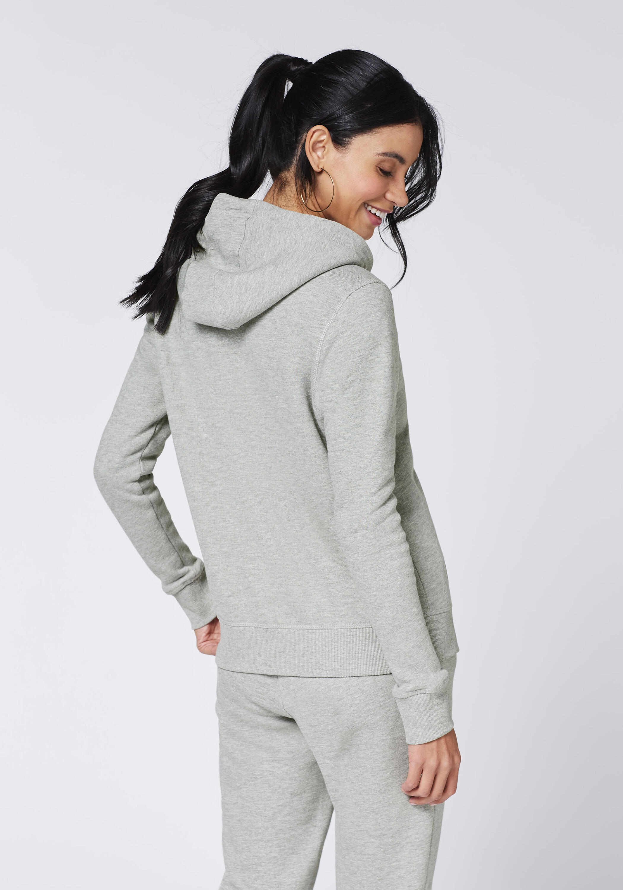 Sweatjacke mit Kapuze und Logo-Band 4/7